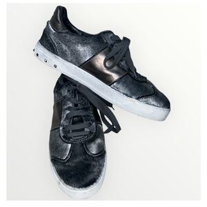 Valentino Garavani Black and White Low-Top Sneakers